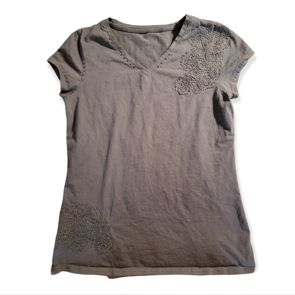Ruff Hewn Embroidered Detail Top
